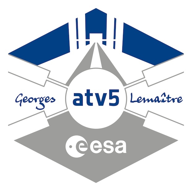 Logo de l'ATV-5. Crédits : ESA.