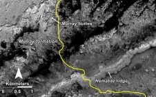 Stries sombres repérées sur Mars par la caméra HiRISE de MRO