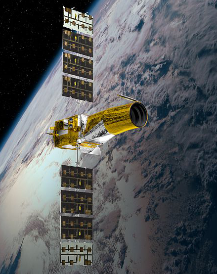 The CoRoT spacecraft has been in orbit since 2006. Credits: CNES/Ill. D. Ducros.