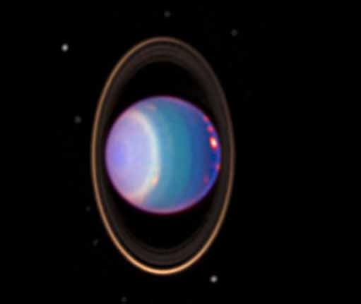 Vue globale d&#039;Uranus. Son axe de rotation se trouve à peu près dans le plan de l&#039;écliptique. Credits : Erich Karkoschka, NASA